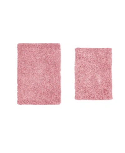 Home Weavers Fantasia Bath Rug 2 Pc Bedding In Pink