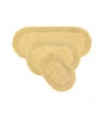 Home Weavers Double Ruffle 3 Pc Bath Set Bedding In Butter