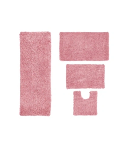 Home Weavers Fantasia Bath Rug 4 Pc Bedding In Pink