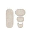 Home Weavers Double Ruffle 4 Pc Bath Set Bedding In Natural