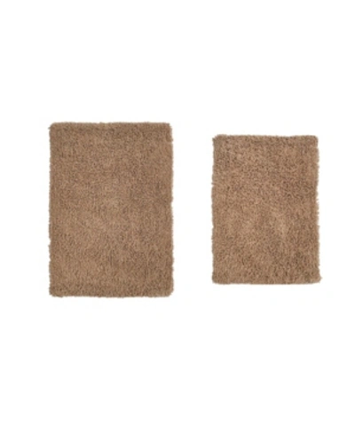 Home Weavers Fantasia Bath Rug 2 Pc Bedding In Linen