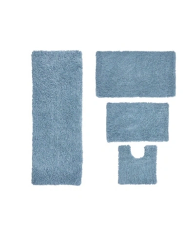 Home Weavers Fantasia Bath Rug 4 Pc Bedding In Blue