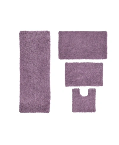 Home Weavers Fantasia Bath Rug 4 Pc Bedding In Purple