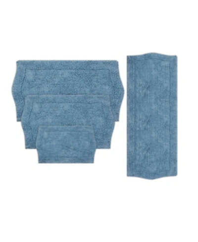 Home Weavers Waterford 4 Piece Bath Rug Set Bedding In Blue