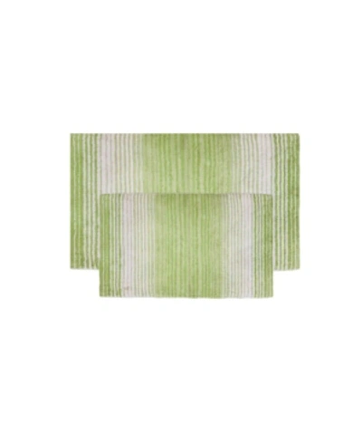 Home Weavers Gradiation Bath Rug 2 Pc Set Bedding In Sage