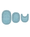 Home Weavers Double Ruffle 3 Pc Bath Set Bedding In Blue