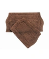 Home Weavers Waterford 2 Piece Bath Rug Set Bedding In Chocolate