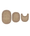 Home Weavers Double Ruffle 3 Pc Bath Set Bedding In Linen