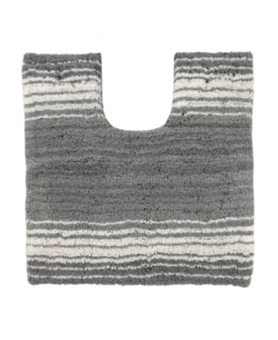 Home Weavers Gradiation Bath Rug, 20" X 20" In Grey