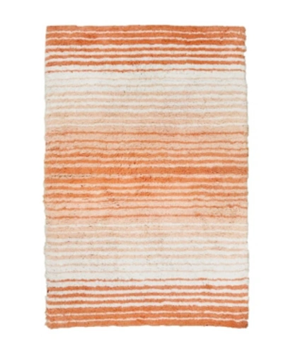 Home Weavers Gradiation Bath Rug, 17" X 24" In Coral