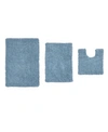 Home Weavers Fantasia Bath Rug 3 Pc Bedding In Blue