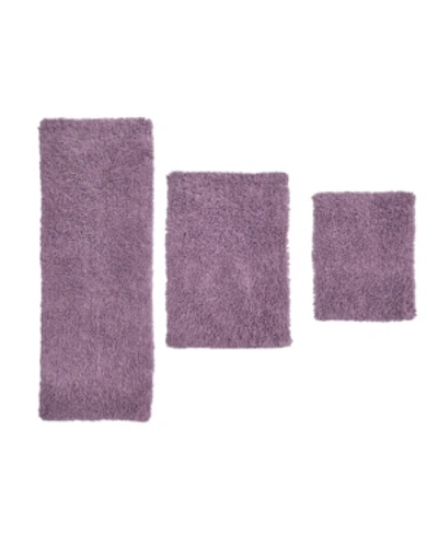 Home Weavers Fantasia Bath Rug 3 Pc Bedding In Purple