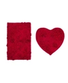Home Weavers Modesto 2 Pc Bath Rug Bedding In Red