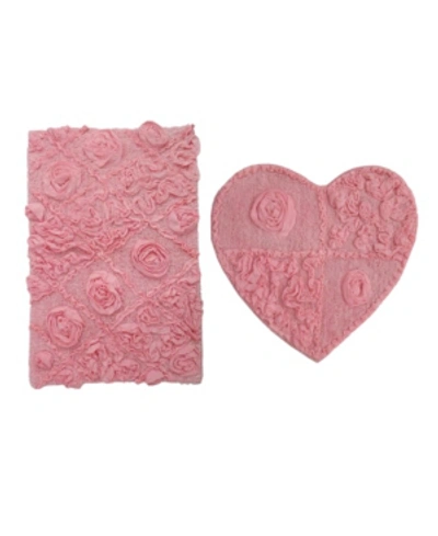 Home Weavers Modesto 2 Pc Bath Rug Bedding In Pink