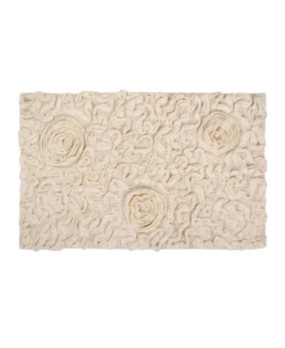 Home Weavers Bell Flower Bath Rug, 24" X 40" In Natural