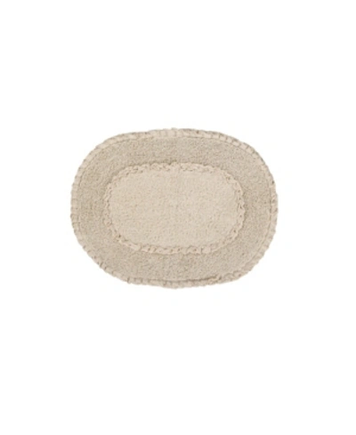 Home Weavers Double Ruffle Bath Rug, 17" X 24" In Natural