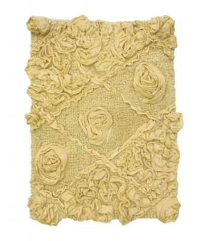 Home Weavers Modesto Bath Rug, 17" X 24" In Yellow