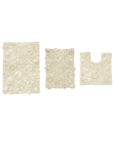 Home Weavers Modesto 3 Pc Bath Rug Bedding In Natural