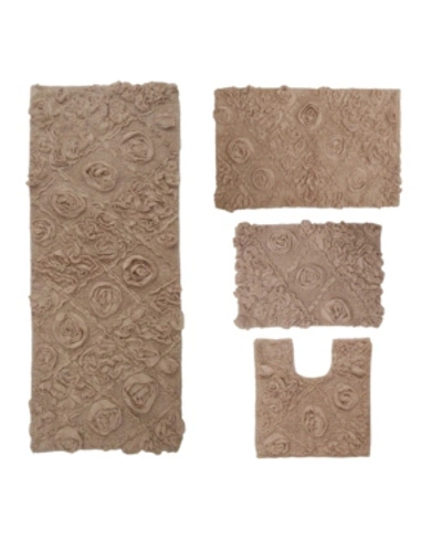 Home Weavers Modesto 4 Pc Bath Rug Bedding In Linen
