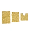 Home Weavers Modesto 3-pc. Bath Rug Set In Yellow