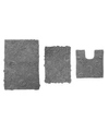 Home Weavers Modesto 3 Pc Bath Rug Bedding In Grey