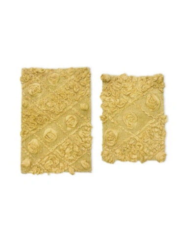 Home Weavers Modesto 2 Pc Bath Rug Bedding In Yellow