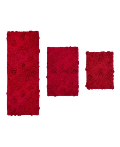 Home Weavers Modesto 3-pc. Bath Rug Set In Red