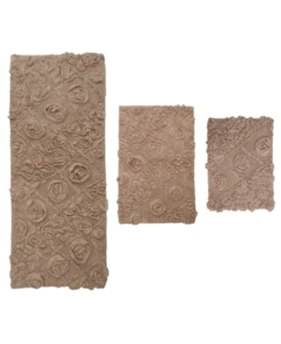 Home Weavers Modesto 3 Pc Bath Rug Bedding In Linen