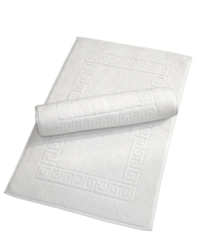 Linum Home Greek Key 2-pc. Bath Mat Set Bedding In White