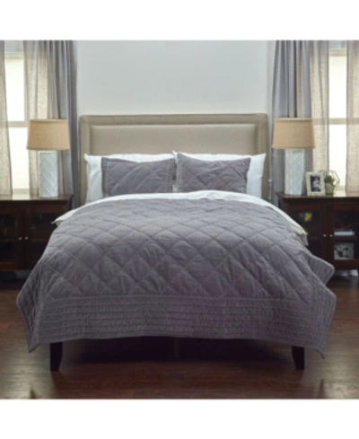 Rizzy Home Riztex Usa Collinquilt, Queen In Gray