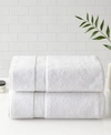 Madison Park Luxury Cotton 2-pc. Bath Sheet, 34" X 68" In White