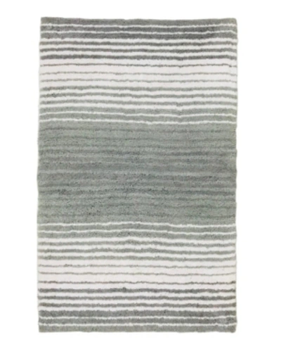 Home Weavers Gradiation Bath Rug, 17" X 24" In Grey