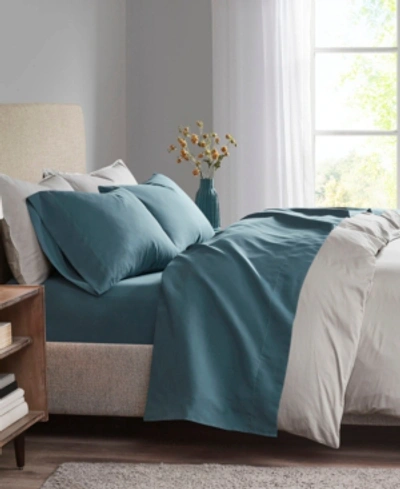 Madison Park 3m-microcell Solid 4-pc. Sheet Set, California King In Teal