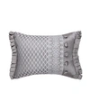 J Queen New York Luxembourg Boudoir Decorative Pillow Bedding In Silver