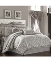 J Queen New York J Queen Luxembourg California King 4pc. Comforter Set Bedding In Silver