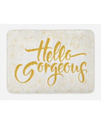 Ambesonne Hello Gorgeous Bath Mat Bedding In Yellow