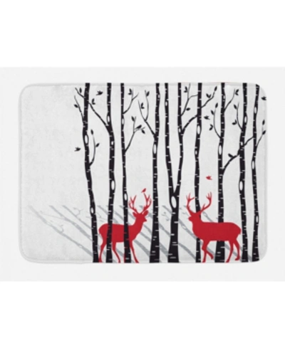 Ambesonne Antlers Bath Mat Bedding In Red