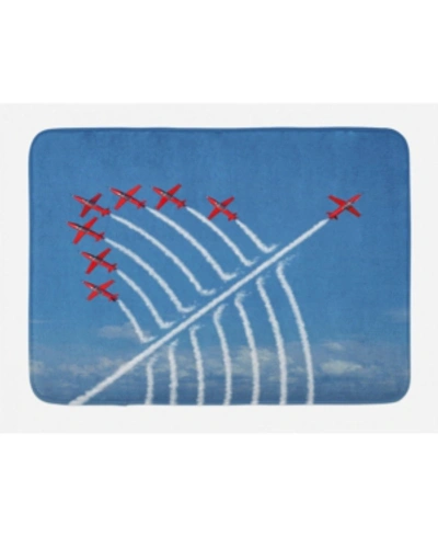 Ambesonne Airplane Bath Mat Bedding In Red