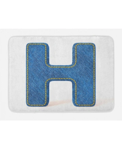 Ambesonne Letter H Bath Mat Bedding In Blue