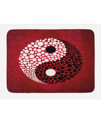 Ambesonne Ying Yang Bath Mat Bedding In Red