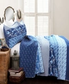Lush Decor Royal Empire 3-piece Reversible King Quilt Set In Navy