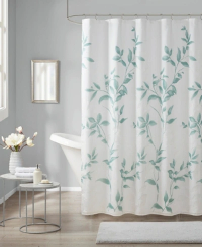 Madison Park Cecily Shower Curtain, 72" X 72" In Seafoam