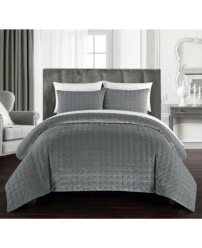 Chic Home Chyna 3-pc. Queen Comforter Set Bedding In Grey
