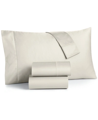 Charter Club Damask Solid 550 Thread Count 100% Cotton 3-pc. Sheet Set, Twin Xl, Created For Macy's In Parchment