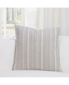 SISCOVERS COTTAGE PEWTER STRIPE DECORATIVE PILLOW, 20" X 20"