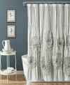 Lush Decor Serena Shower Curtain, 72" X 72" In Light Gray