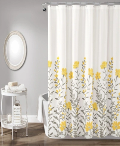 Lush Decor April Shower Curtain, 72" X 72" In Yellow