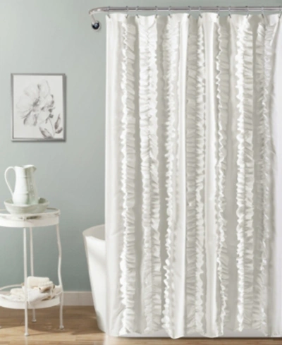 Lush Decor Belle 72" X 72" Shower Curtain Bedding In White