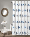 Lush Decor Rowley Birds Shower Curtain, 72" X 72" In Navy