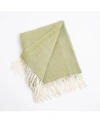 Saro Lifestyle Classic Herringbone Throw In Lime